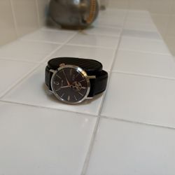 Bulova Classic Aerojet 3-Hand Automatic Leather Strap Watch