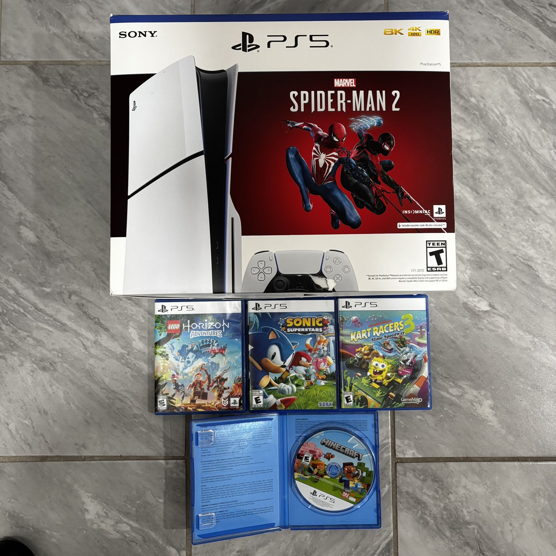 ๐ฎ PS5 Slim Spider-Man 2 Edition + 4 Games (Like New, Read Description)
