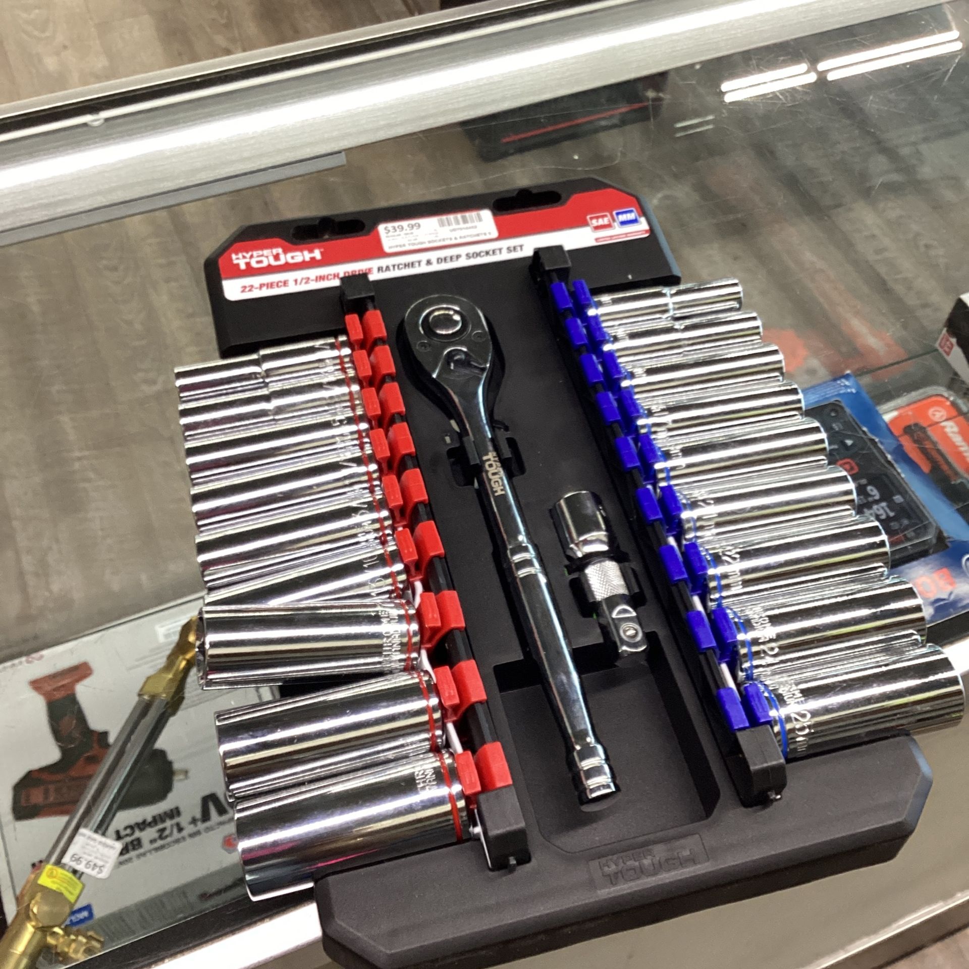 Hyper Tough Socket Set 22 PCs 1/2”