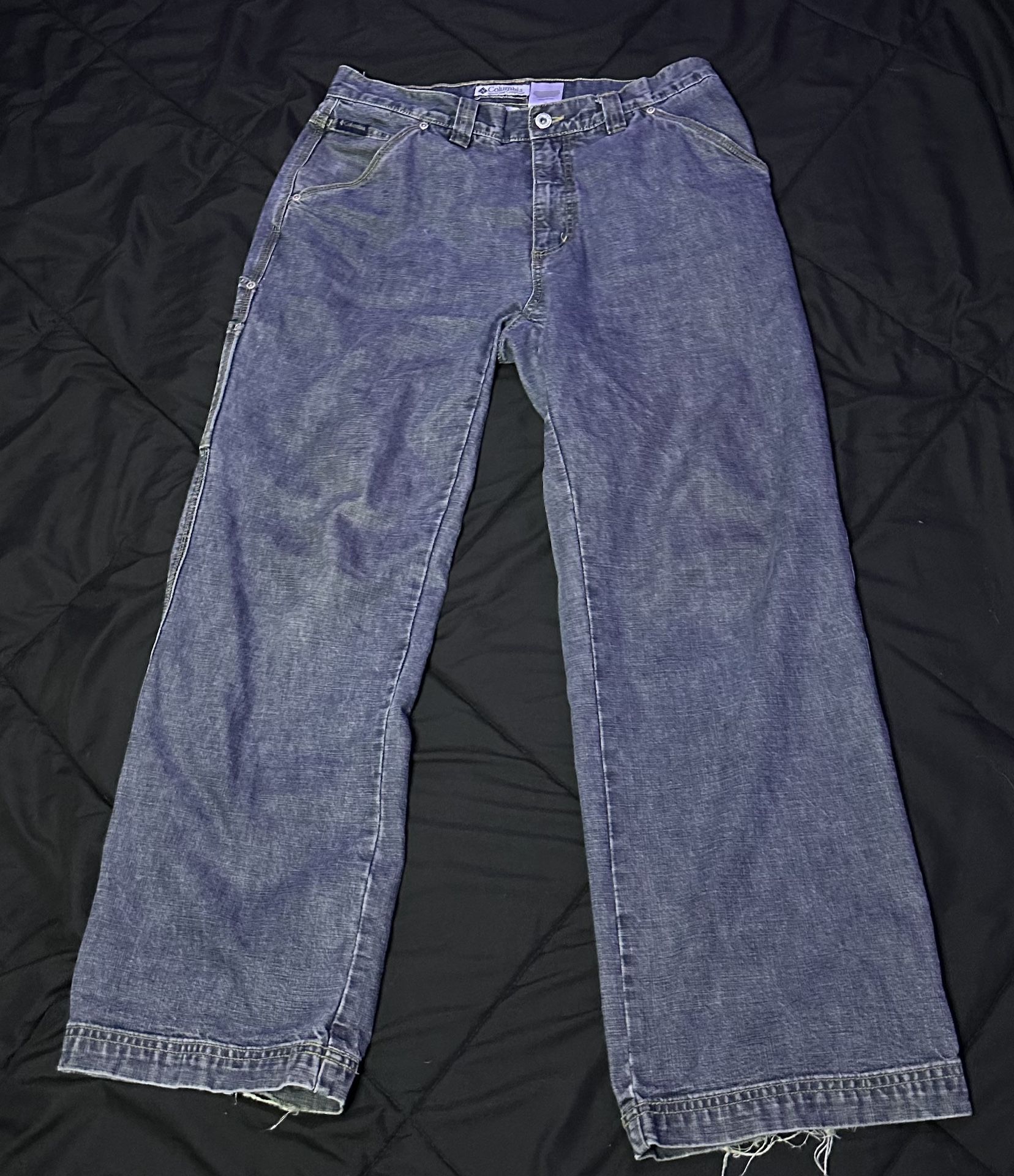 Vintage Columbia sportswear blue denim carpenter jeans 