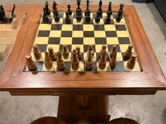 Unique chess player set.