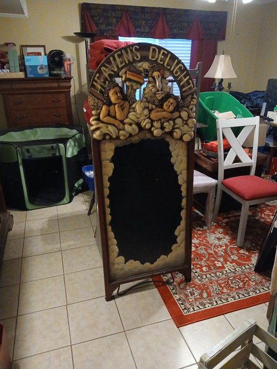 Antique Chalkboard Standing MENU Sign