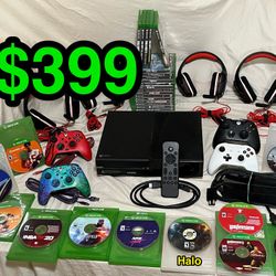 🎁🔥 Xbox One Premium Holiday Gift Bundle • 4 Headsets • 31 Games • 4 Controllers 🔥🎁  . . . . . . . . . . . . . . . . . . . . . . . . . . . . . . . 