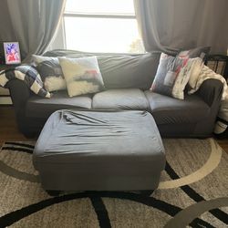 Sofa and Ottoman (Graphite Color) 