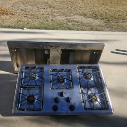 Magic Chef 5 Burner Oven top With Hood