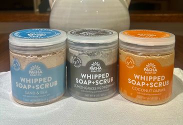 Pacha Soap Co Whipped Soap + Scrub Set of 3