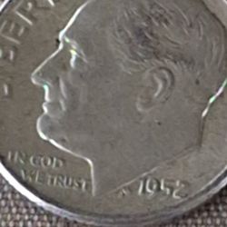 1952 No Mint Silver Dime 