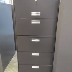 HON 5-DRAWER GREY OFFICE LATERAL FILE CABINET MEDICAL COMMERCIAL