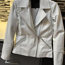 White leather jacket