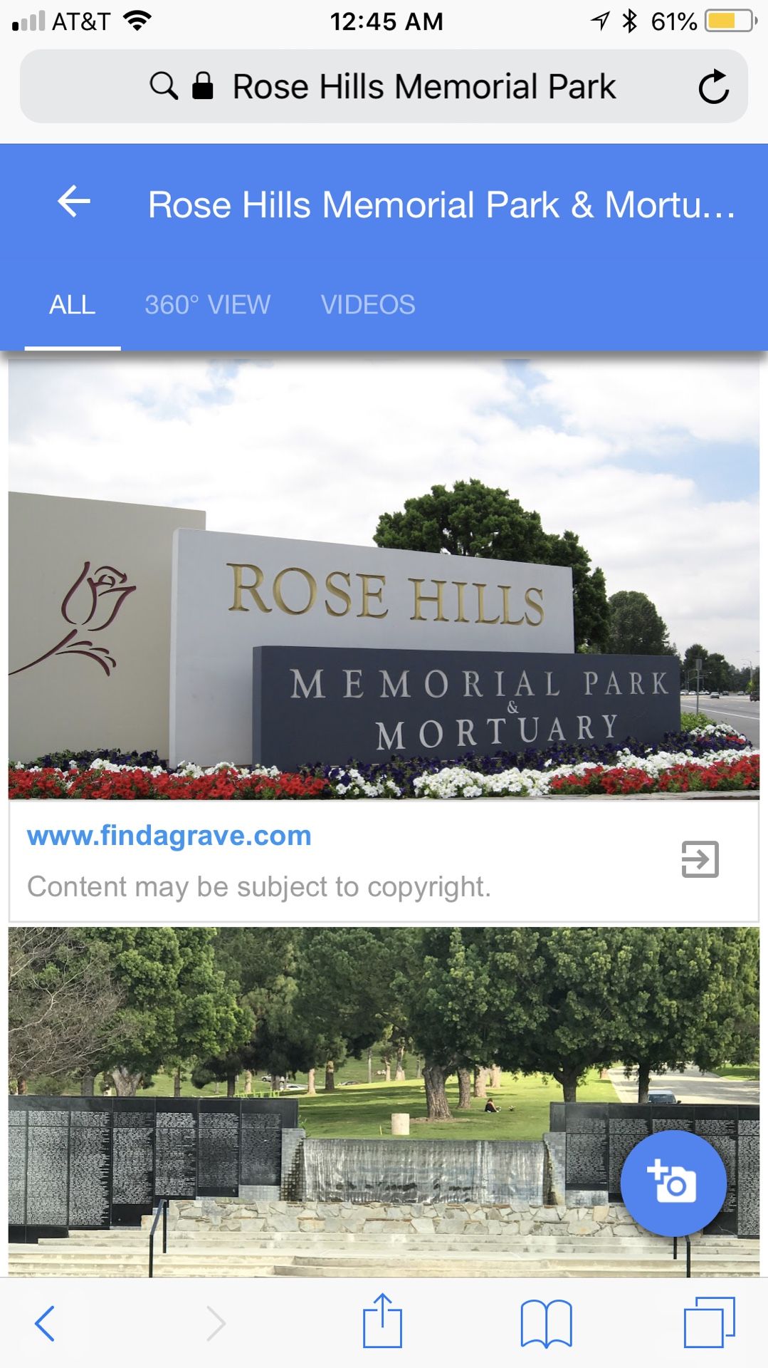 Rose Hills Cemetery Plot