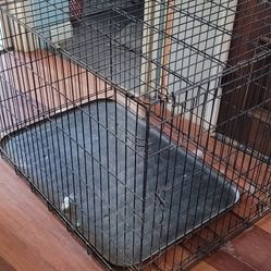 2 Large 42in Dog Crates Folding 