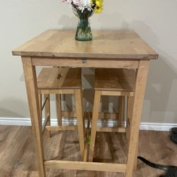 Wooden Table with Chairs