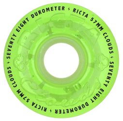 Ricta Clouds Glow In The Dark Green 57mm 78a Skate Wheels 