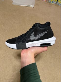 Size 8 mens - Nike Lebron Witness 8 TB Black White Basketball Shoes