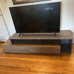 Wood And Grey Tv Stand