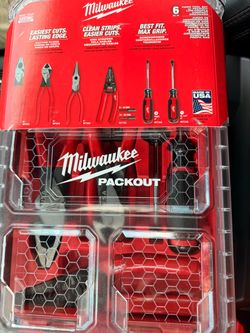 6 PC Dipped Grip Cutting Pliers, Wire Strippers, & Cushion Grip Screwdrivers Set (USA) with packout