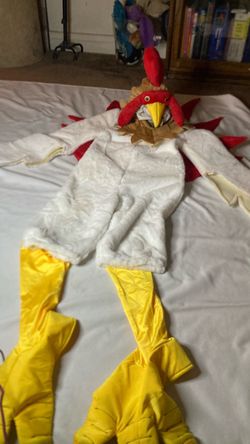 Plush rooster costume