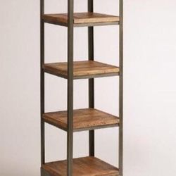 World Market Metal And Wood Tiered Shelving Unit