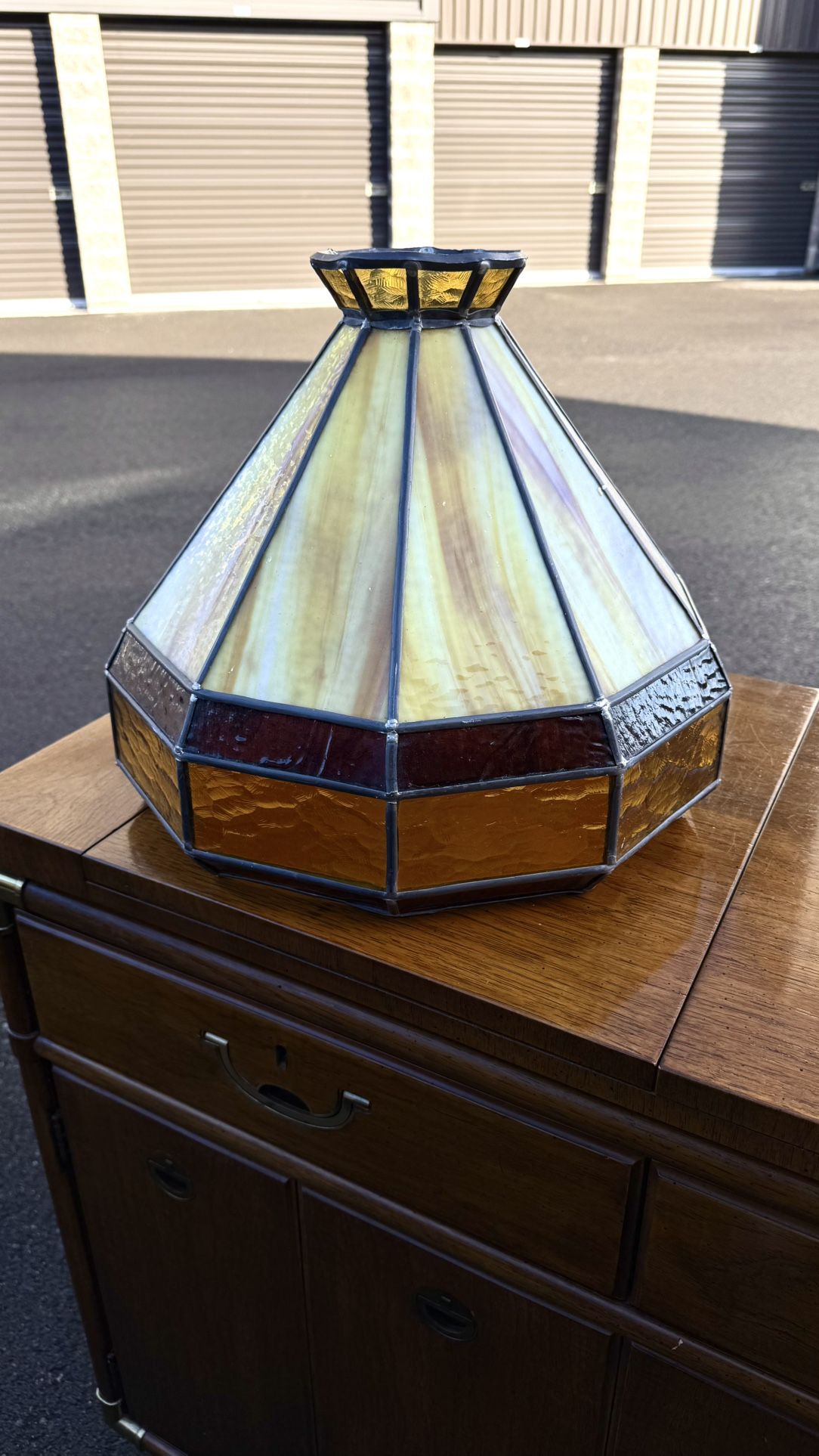 Beautiful Vintage Tiffany Style Hanging Swag Lamp