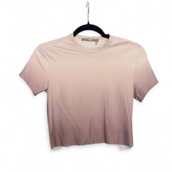 Kith nude ombré cropped short sleeve logo tee S 