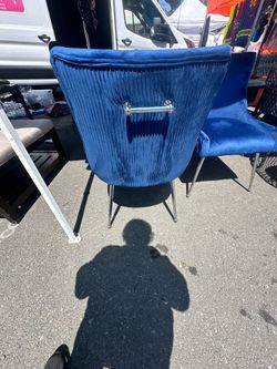 Blue comfort chair set of 2