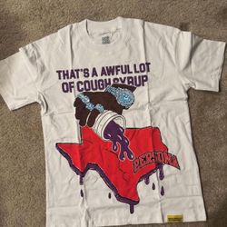 White and purple “That’s a Awful Lot of Cough Syrup” T-shirt