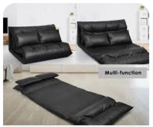 Black Floor Sofa, Visit > PU Leather, Lazy Bed