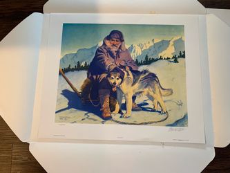 Fred Machetanz - Many Miles Together signed & numbered print # 928/950 in original envelope