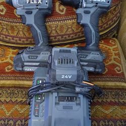Flex Drills 3 Batteries And Charger 200$$ Trabajan Muy Bien