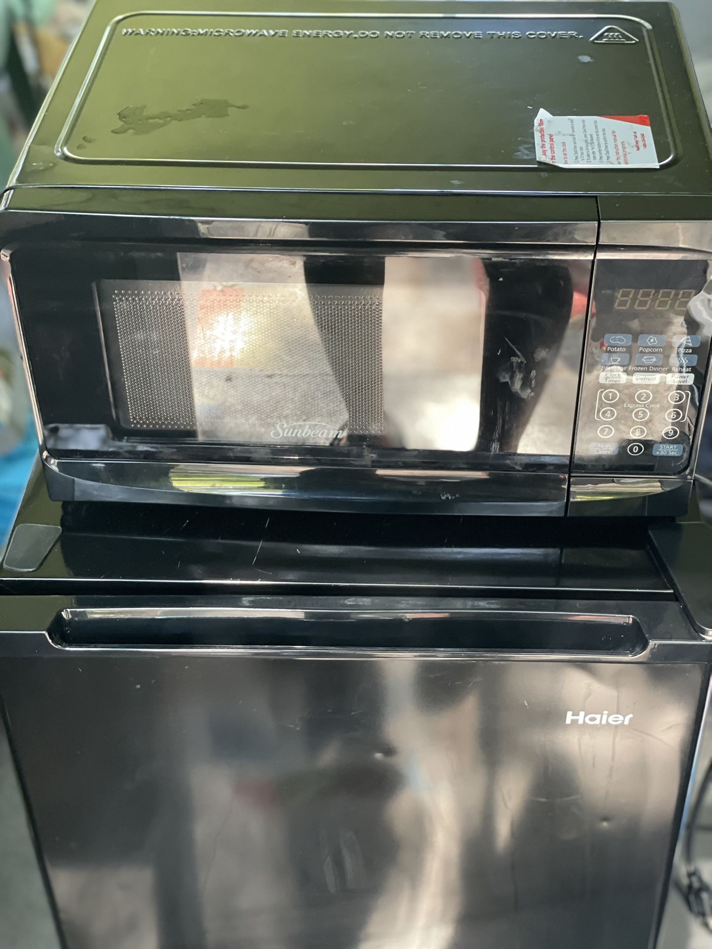 Mini Refrigerator & Microwave $120