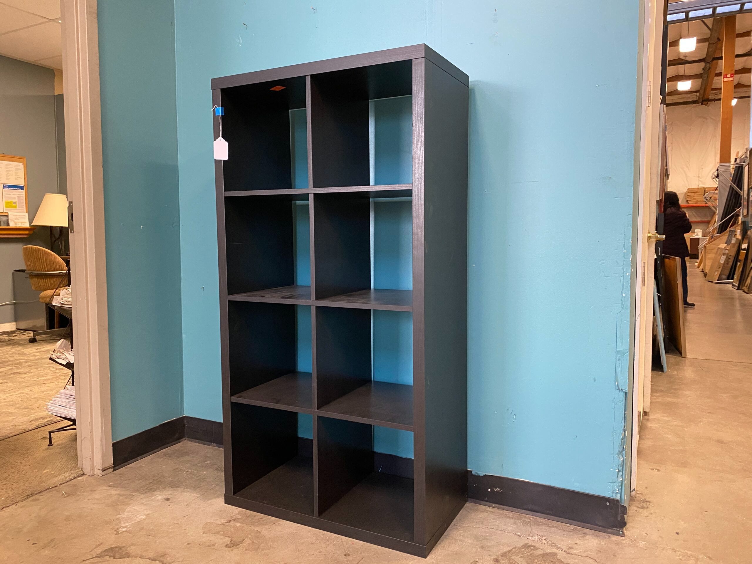 IKEA Kallax Black 8 Cubby Bookcase