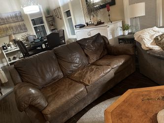 Two Matching Leather Couches