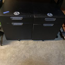 Two Office Filing Cabinets 