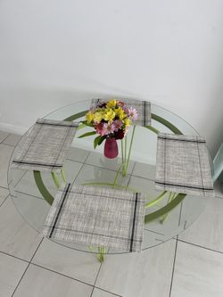 Glass dining table