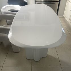 Dinning Table White Marble