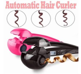 Automatic Curling Iron with Ceramic Spiral Barrel, Rotating Hair Waver for Instant Bouncy Curls
