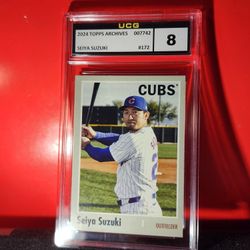 Seiya Suzuki 2024 Topps Archives #172 Chicago Cubs  UCG NM-MT 8