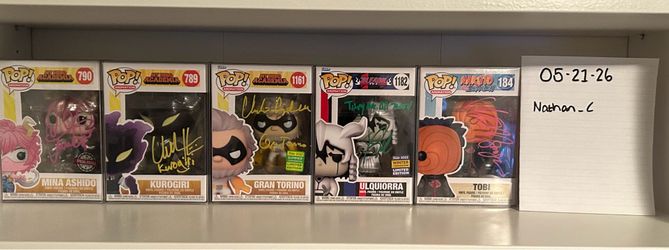 Autographed Anime Funko Pops Bundle