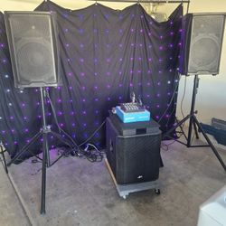 2 15" PA Speakers And 15" Subwoofer