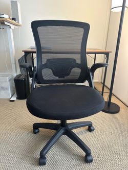 Black office chair with lumbar support