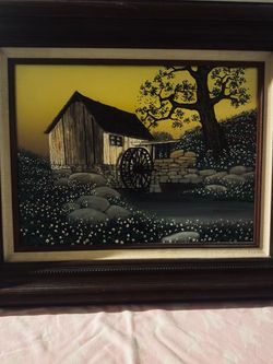Hardgrove water wheel mill painting