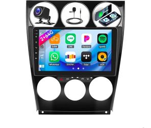 9" Android 15 Car Stereo for Mazda 6 Atenza 2002-2008 – Wireless CarPlay & Android Auto, GPS, Backup Camera