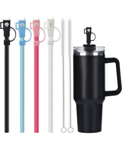 BRAND NEW Pack Replacement Silicone Straws and Straw Covers for Stanley 40 oz 30 oz Tumbler