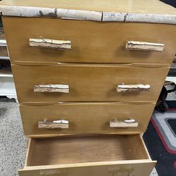 Wood Chester Dresser 4Ft H x 33”W Birch Wood Handles & moulding 🚚 extra