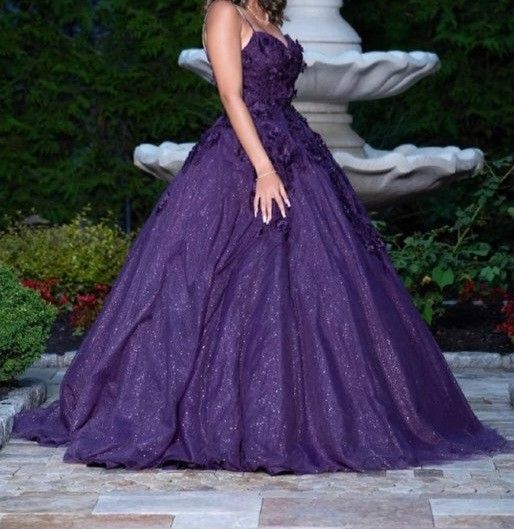 Purple ball gown