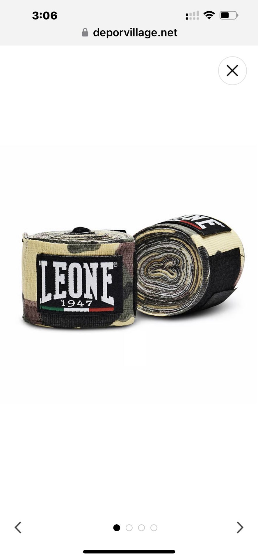 Leone 1947 Hand Wrap Green Brown 3.5m