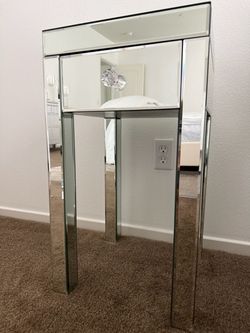 Mirrored Nightstand with Drawer