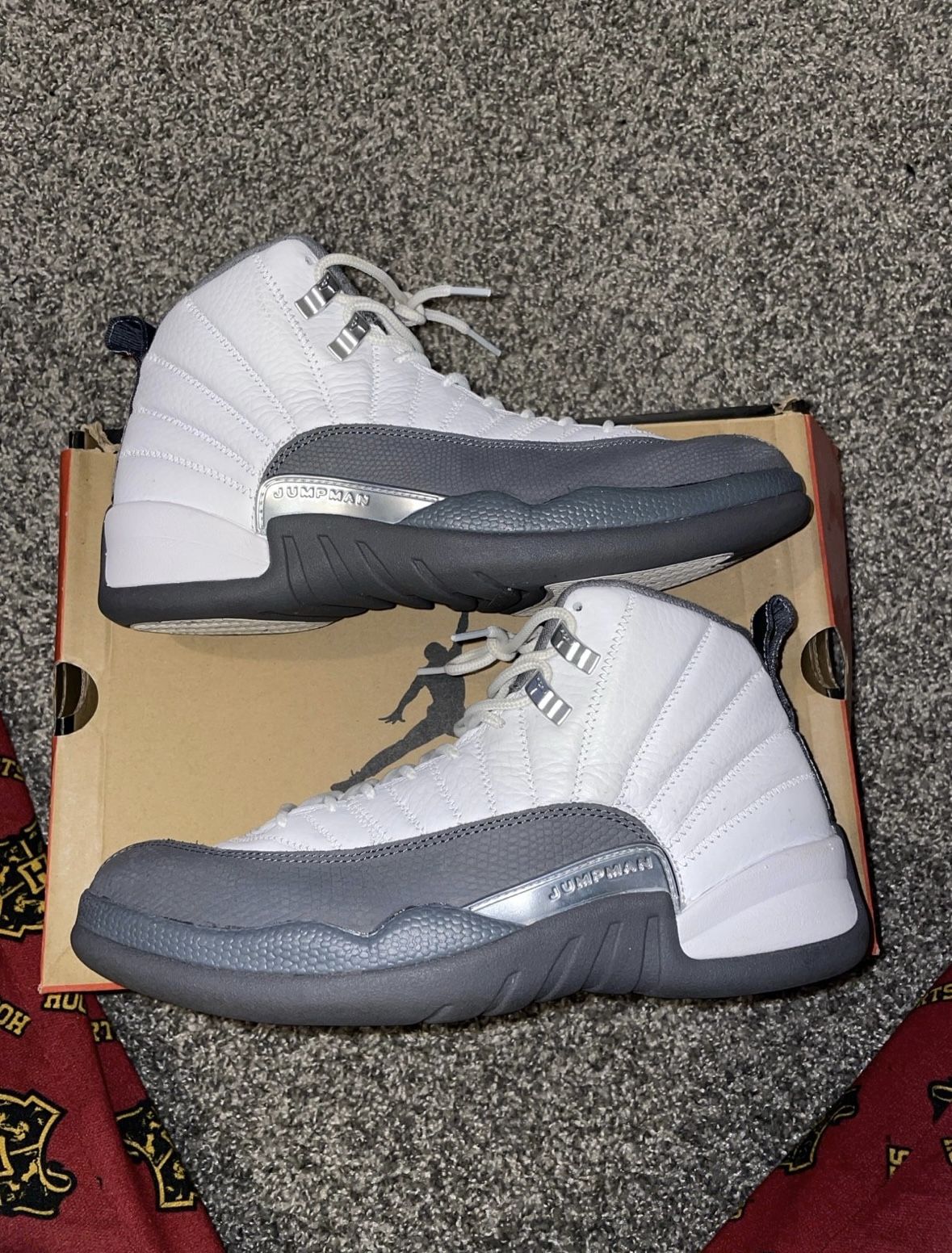 jordan 12 retro white dark grey