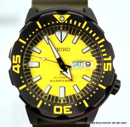 SEIKO SRPF35K1 Yellow Monster Automatic 4R36-08B0 Men's Watch Day Date RARE