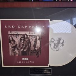 Authentic Autographed Album Framed Led Zeplin